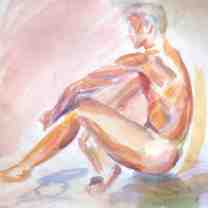 Poised/watercolor